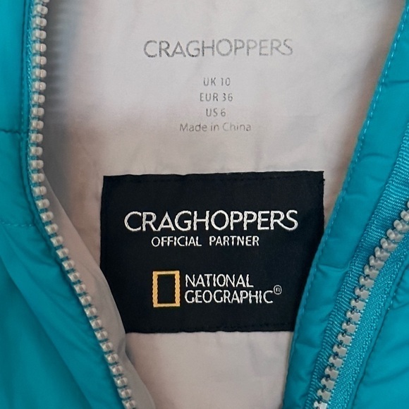Craghoppers National Geographic bluish teal three season puffer jacket, 6 - Picture 3 of 9
